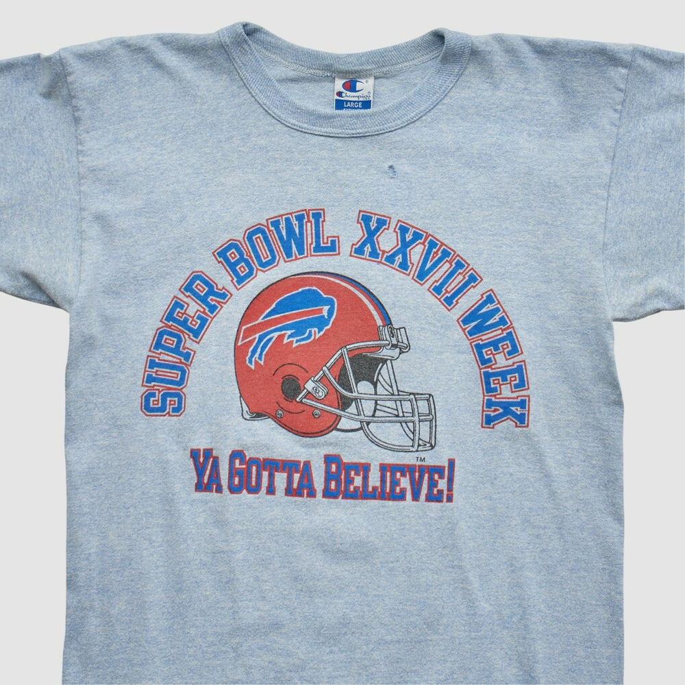 Buffalo Bills Champion 1993 T-shirt Heather Gray Vintage - Fanatics
