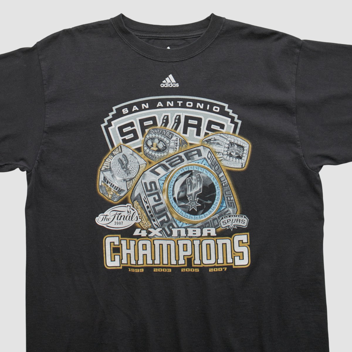 Adidas - San Antonio Spurs 2007 T-shirt - Black Vintage