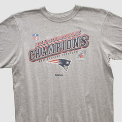 New England Patriots Reebok 2011 T-shirt Heather Gray Vintage - Fanatics