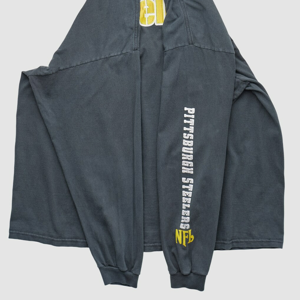 Pittsburgh Steelers NFL 2000s Long Sleeve T-shirt Charcoal Vintage - Fanatics