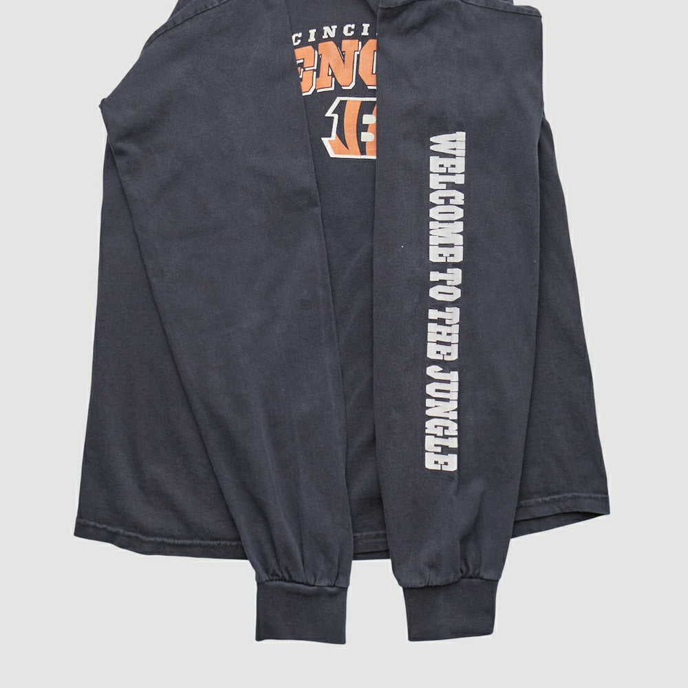 Cincinnati Bengals NFL 2010s Long Sleeve T-shirt Charcoal Vintage - Fanatics