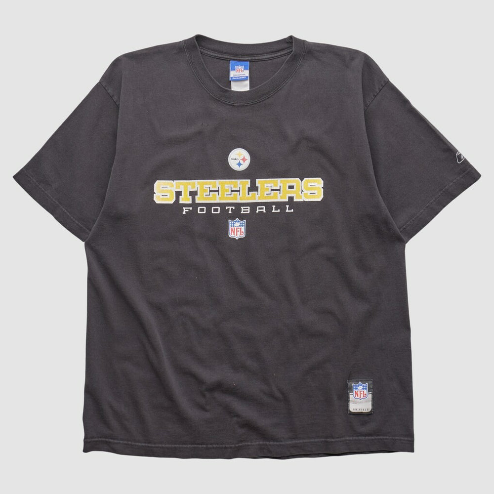 Pittsburgh Steelers Reebok 2000s T-shirt Black Vintage - Fanatics