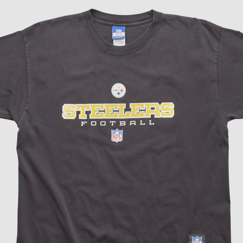 Pittsburgh Steelers Reebok 2000s T-shirt Black Vintage - Fanatics