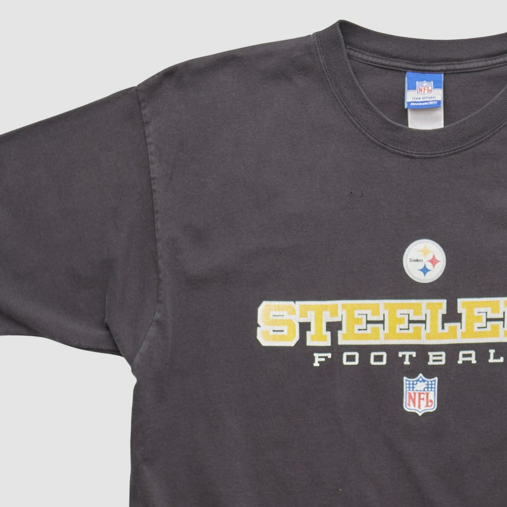 Pittsburgh Steelers Reebok 2000s T-shirt Black Vintage - Fanatics