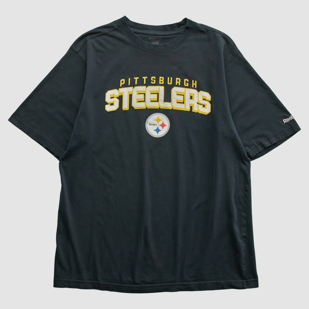 Pittsburgh Steelers Reebok 2000s T-shirt Black Vintage - Fanatics