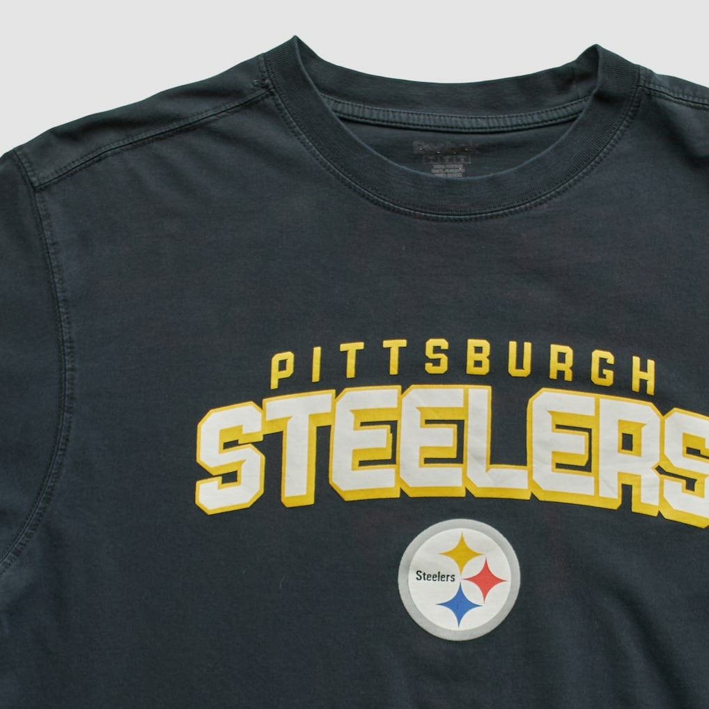 Pittsburgh Steelers Reebok 2000s T-shirt Black Vintage - Fanatics