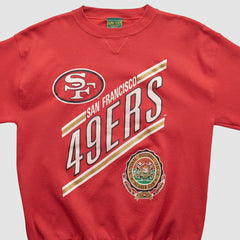 San Francisco 49ers Home Team Advantage 90s Pullover Sweatshirt Red Vintage - Fanatics