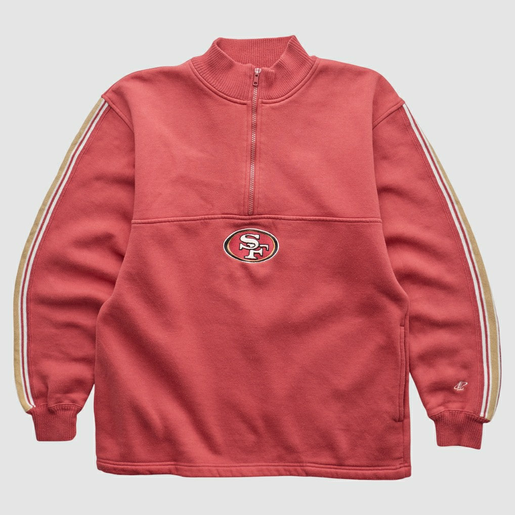 San Francisco 49ers NFL 2000s 1/4 Zip Sweatshirt Red Vintage - Fanatics