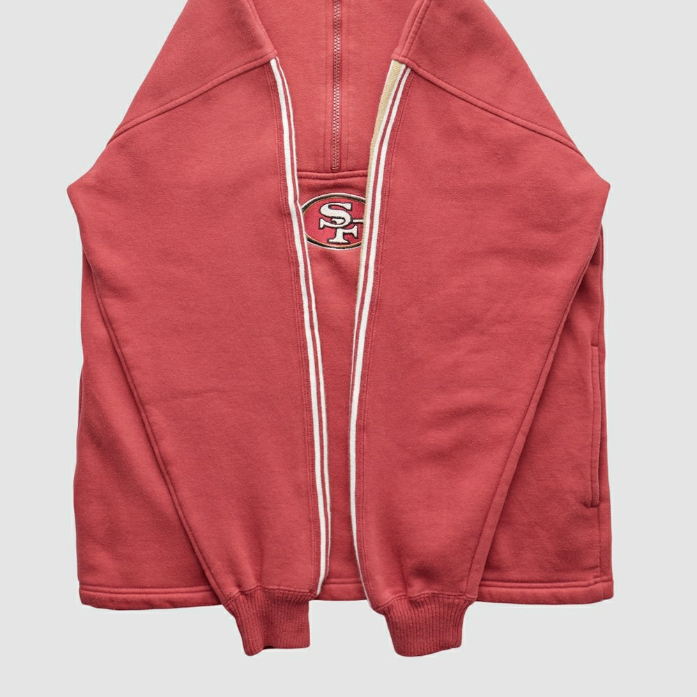 San Francisco 49ers NFL 2000s 1/4 Zip Sweatshirt Red Vintage - Fanatics