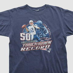 New England Patriots 2007 T-shirt Navy Vintage - Fanatics