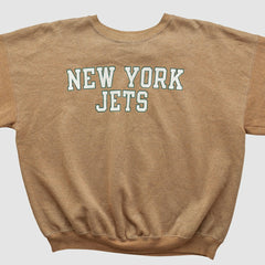 New York Jets Champion 2000s Pullover Sweatshirt Tan Vintage - Fanatics