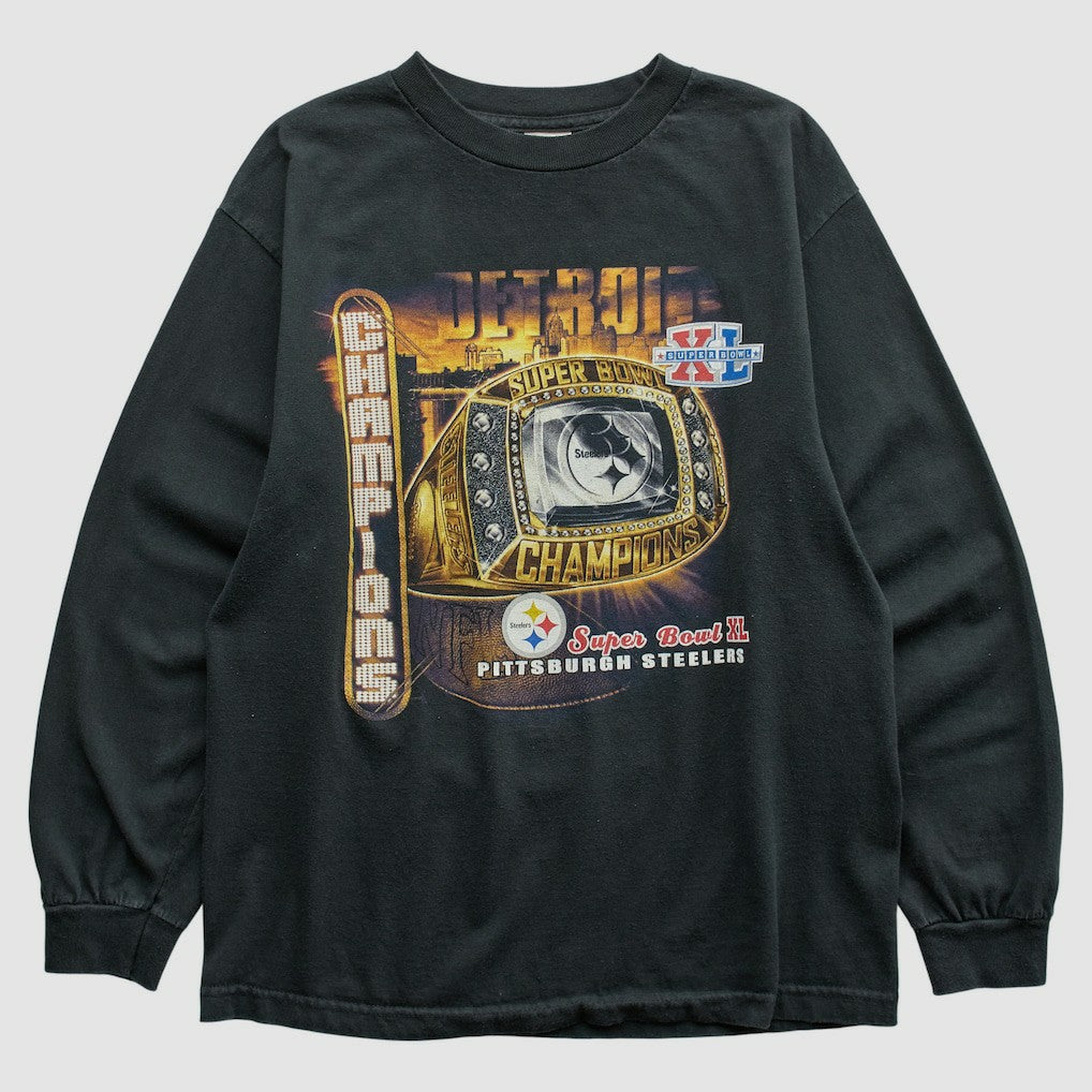 Pittsburgh Steelers Alstyle 2006 Long Sleeve T-shirt Black Vintage - Fanatics