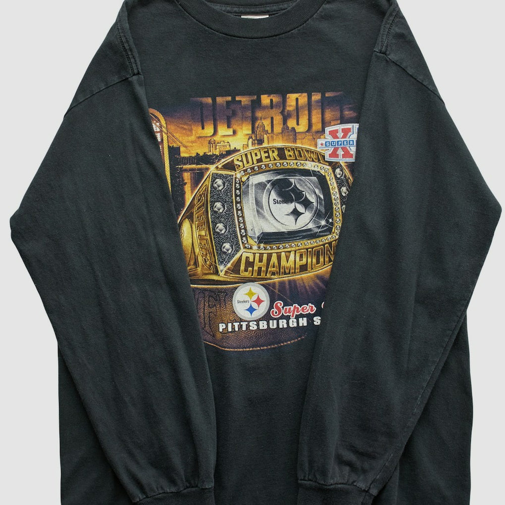 Pittsburgh Steelers Alstyle 2006 Long Sleeve T-shirt Black Vintage - Fanatics