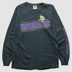 Minnesota Vikings NFL 2010s Long Sleeve T-shirt Charcoal Vintage - Fanatics