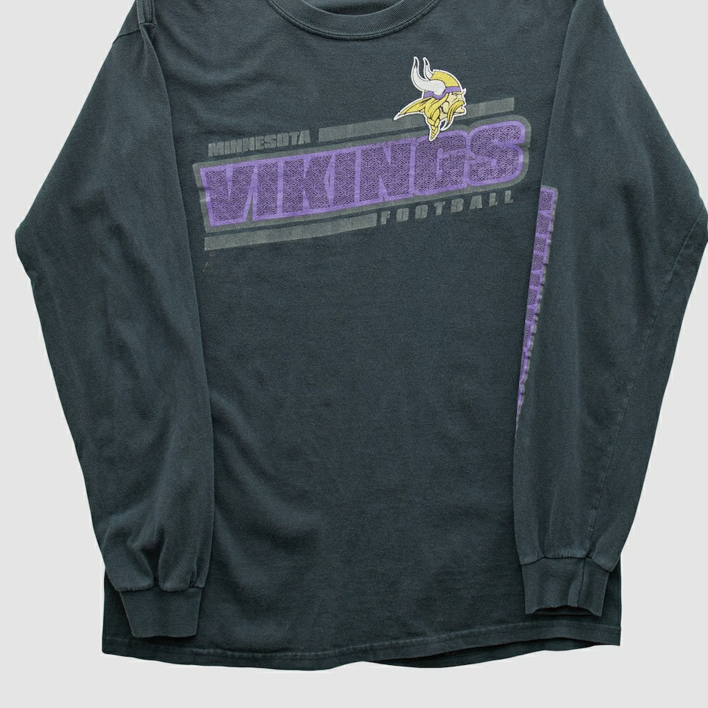 Minnesota Vikings NFL 2010s Long Sleeve T-shirt Charcoal Vintage - Fanatics
