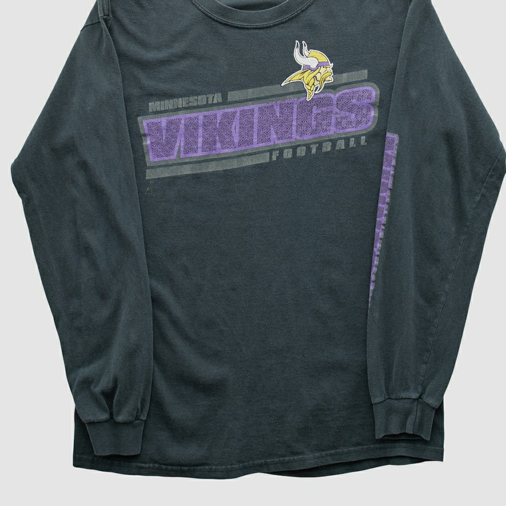 Minnesota Vikings NFL 2010s Long Sleeve T-shirt Charcoal Vintage - Fanatics