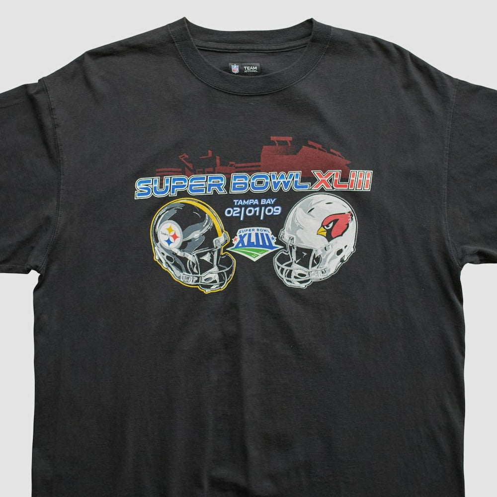 Superbowl XLIII NFL 2009 T-shirt Black Vintage - Fanatics
