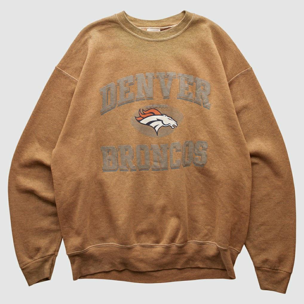 Denver Broncos Pro Player 90s Pullover Sweatshirt Tan Vintage - Fanatics