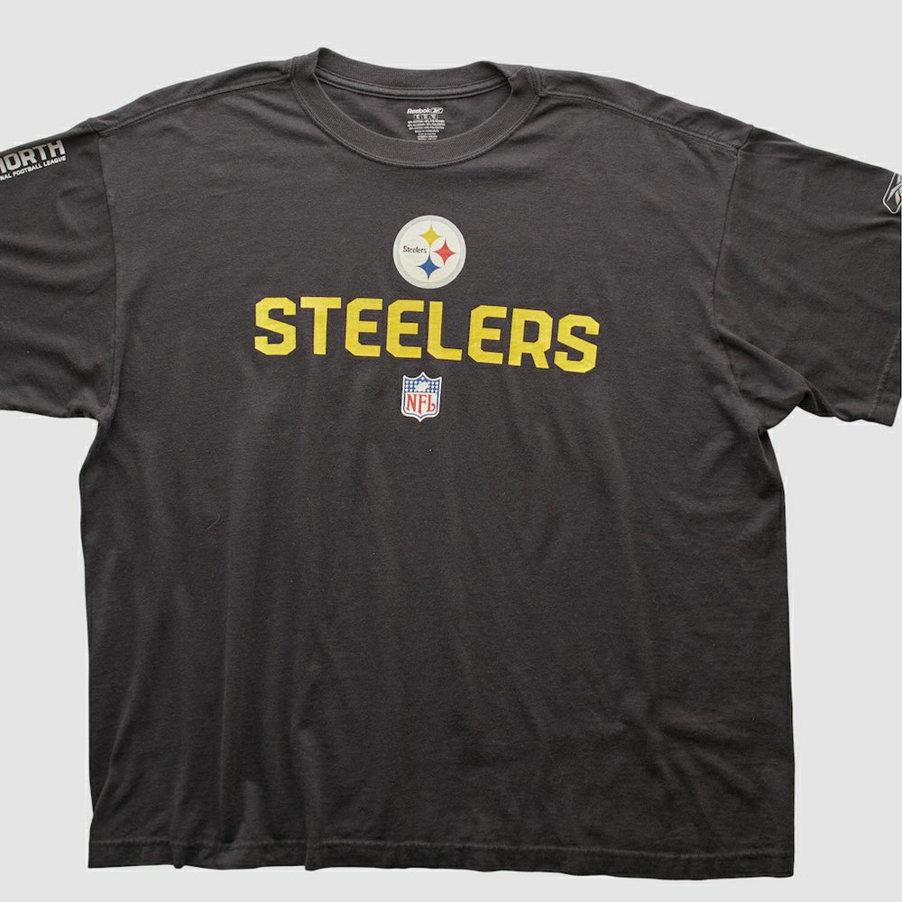 Pittsburgh Steelers Reebok 2000s T-shirt Black Vintage - Fanatics