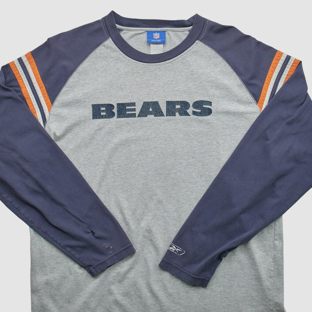 Chicago Bears NFL 2000s Long Sleeve T-shirt Heather Gray Vintage - Fanatics