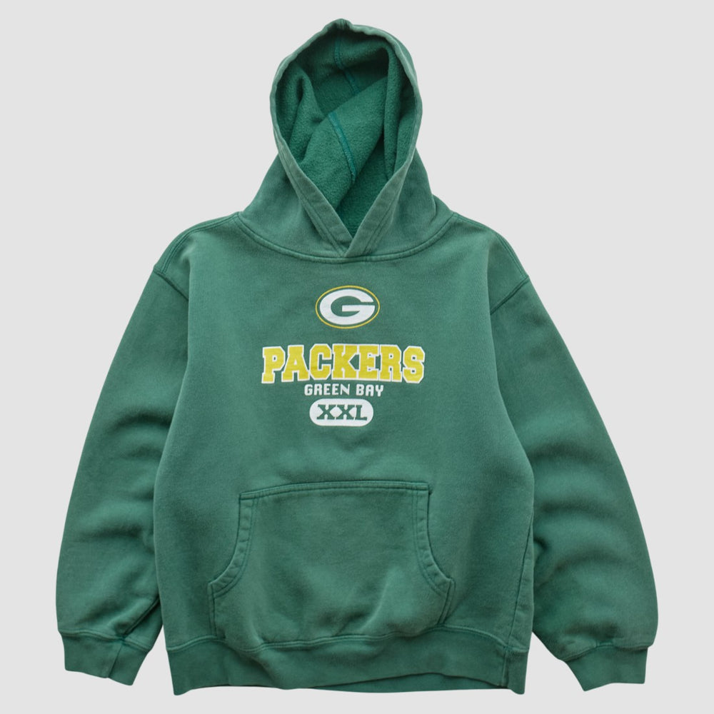 Green Bay Packers NFL 2000s Hooded Sweatshirt Green Vintage - Fanatics