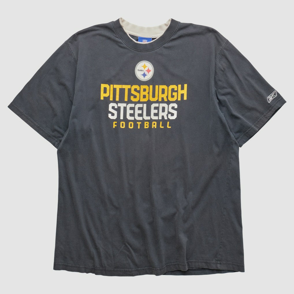 Pittsburgh Steelers Reebok 2000s T-shirt Charcoal Vintage - Fanatics