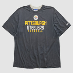Pittsburgh Steelers Reebok 2000s T-shirt Charcoal Vintage - Fanatics