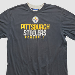 Pittsburgh Steelers Reebok 2000s T-shirt Charcoal Vintage - Fanatics