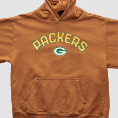 Green Bay Packers Reebok 2000s Hooded Pullover Sweatshirt Brown Vintage - Fanatics