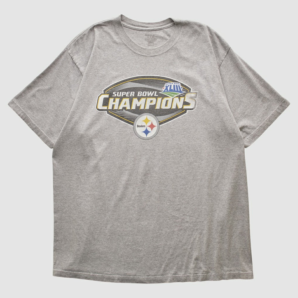 Pittsburgh Steelers Reebok 2009 T-shirt Heather Gray Vintage - Fanatics