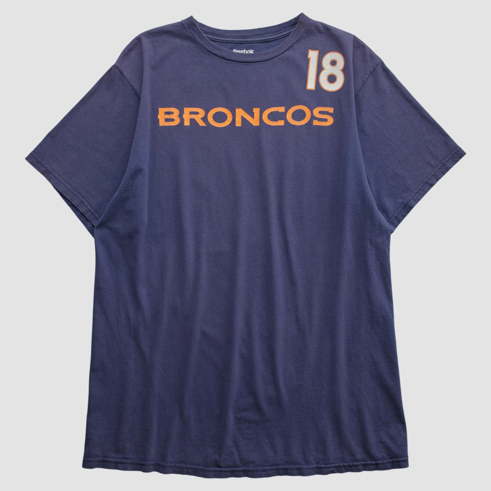 Denver Broncos Reebok 2010s T-shirt Navy Vintage - Fanatics