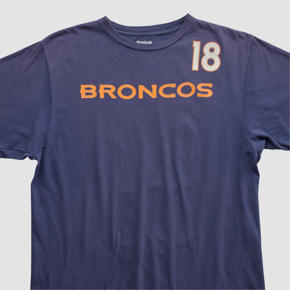 Denver Broncos Reebok 2010s T-shirt Navy Vintage - Fanatics