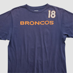 Denver Broncos Reebok 2010s T-shirt Navy Vintage - Fanatics