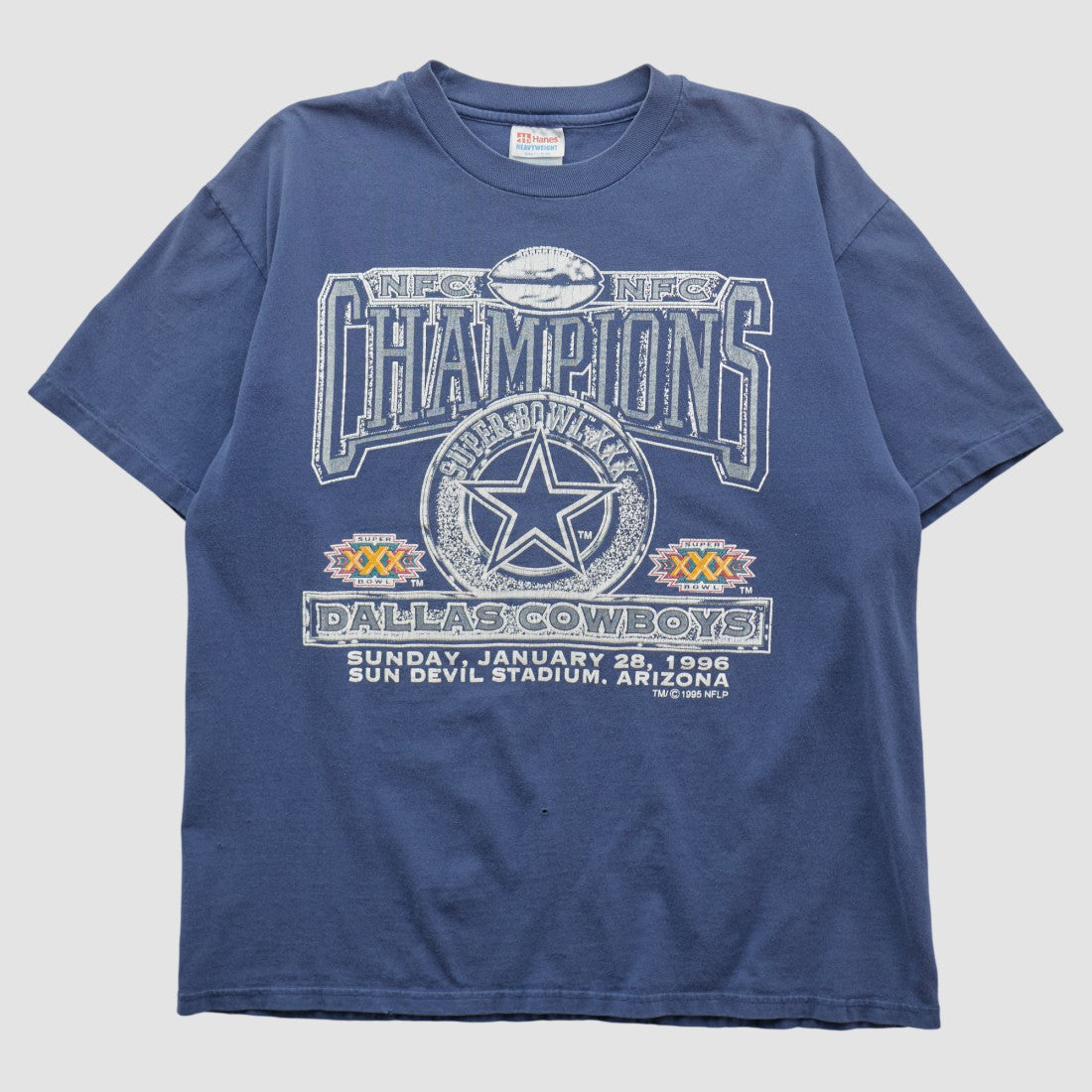 Dallas Cowboys Hanes 1996 T-shirt Navy Vintage - Fanatics