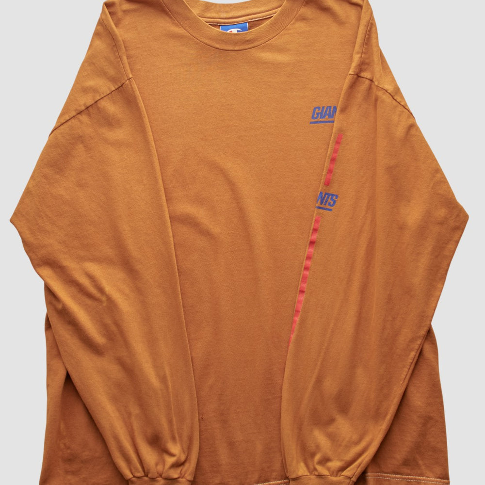 New York Giants Champion 2000s Long Sleeve T-shirt Orange Vintage - Fanatics