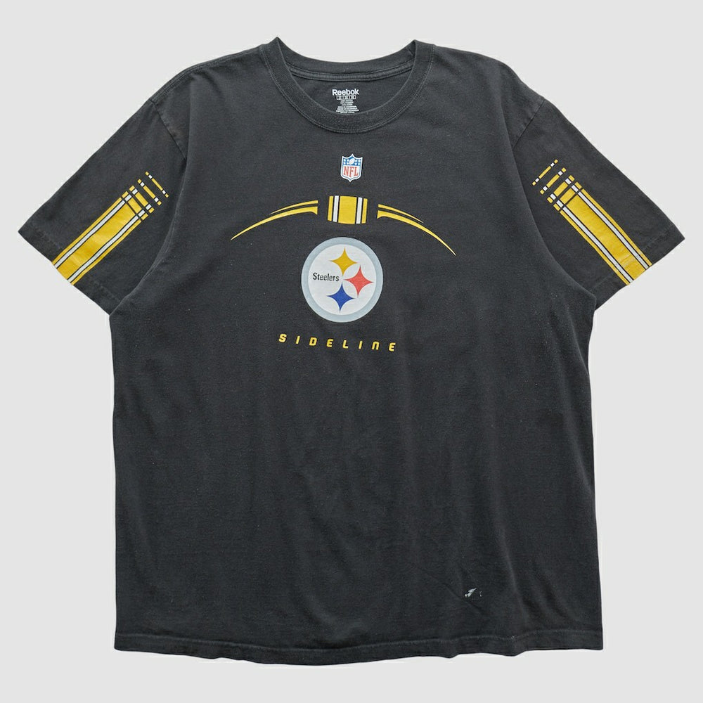 Pittsburgh Steelers Reebok 2000s T-shirt Black Vintage - Fanatics