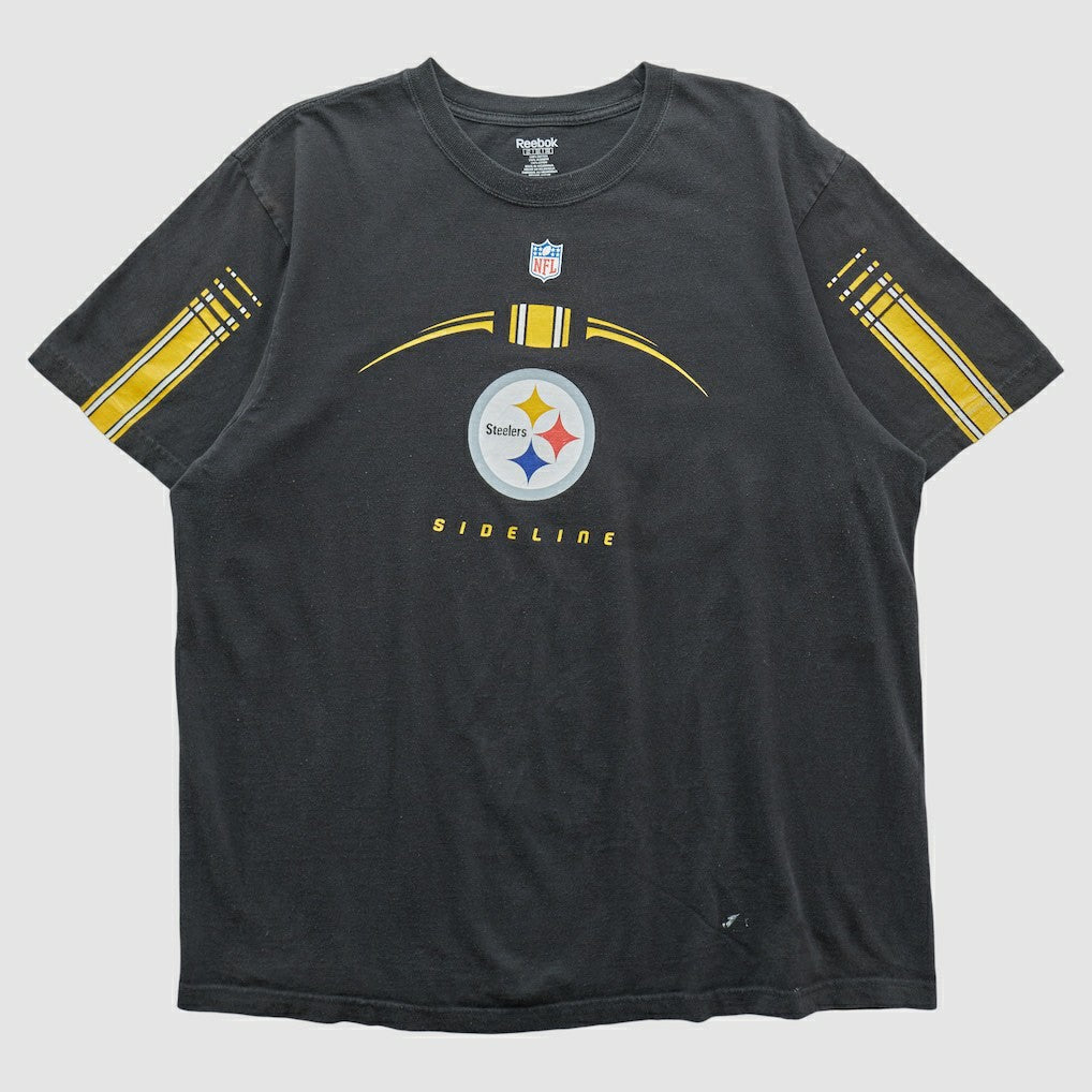 Pittsburgh Steelers Reebok 2000s T-shirt Black Vintage - Fanatics