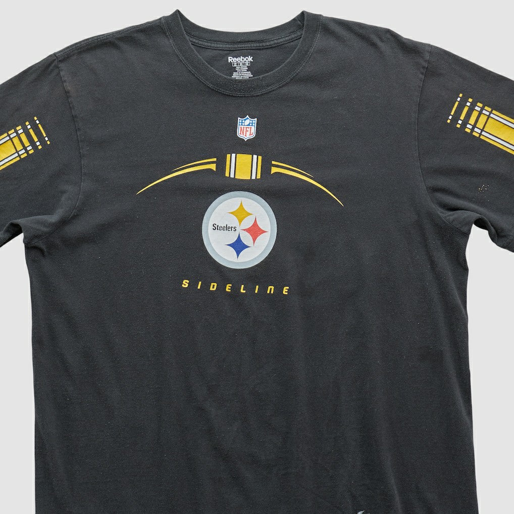 Pittsburgh Steelers Reebok 2000s T-shirt Black Vintage - Fanatics
