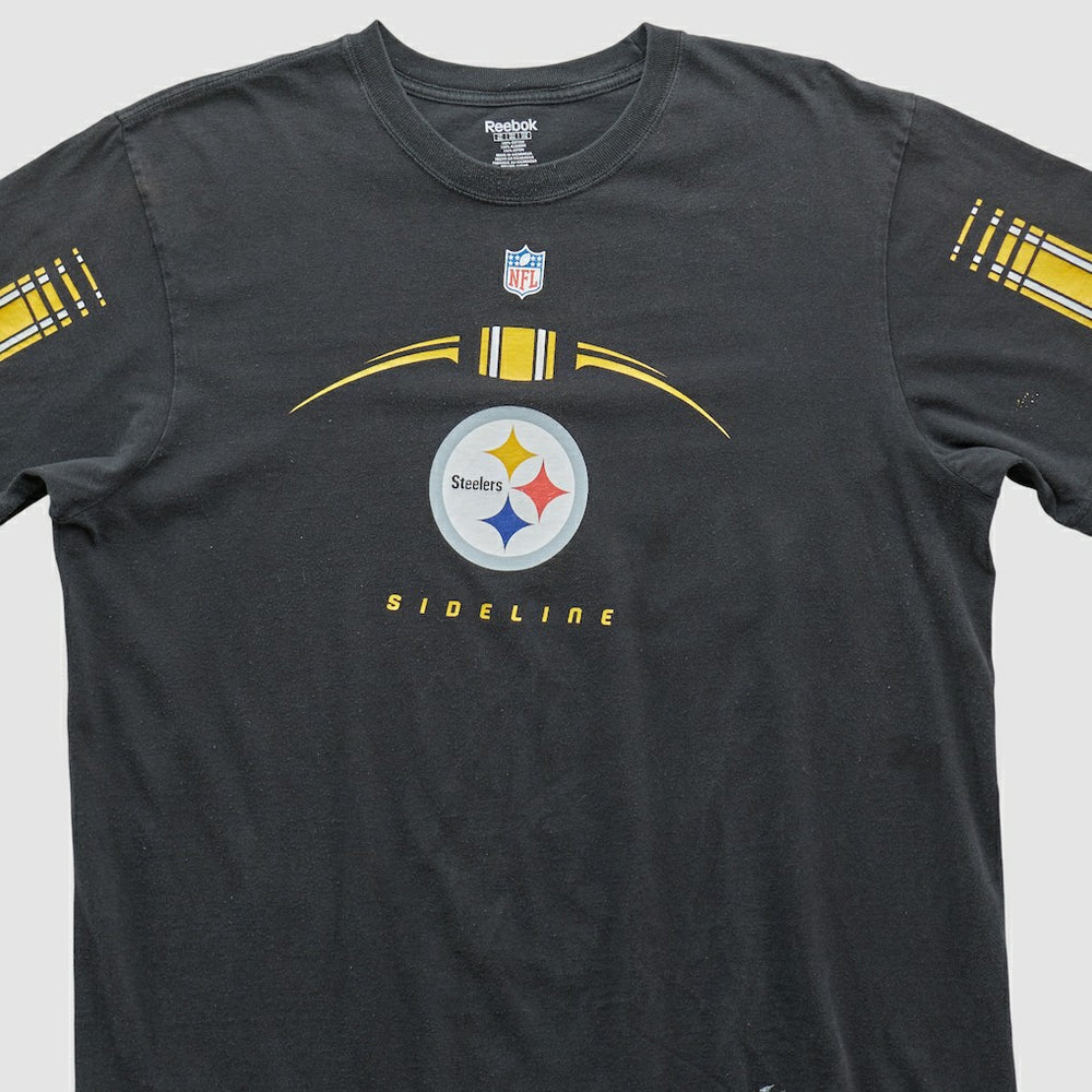 Pittsburgh Steelers Reebok 2000s T-shirt Black Vintage - Fanatics
