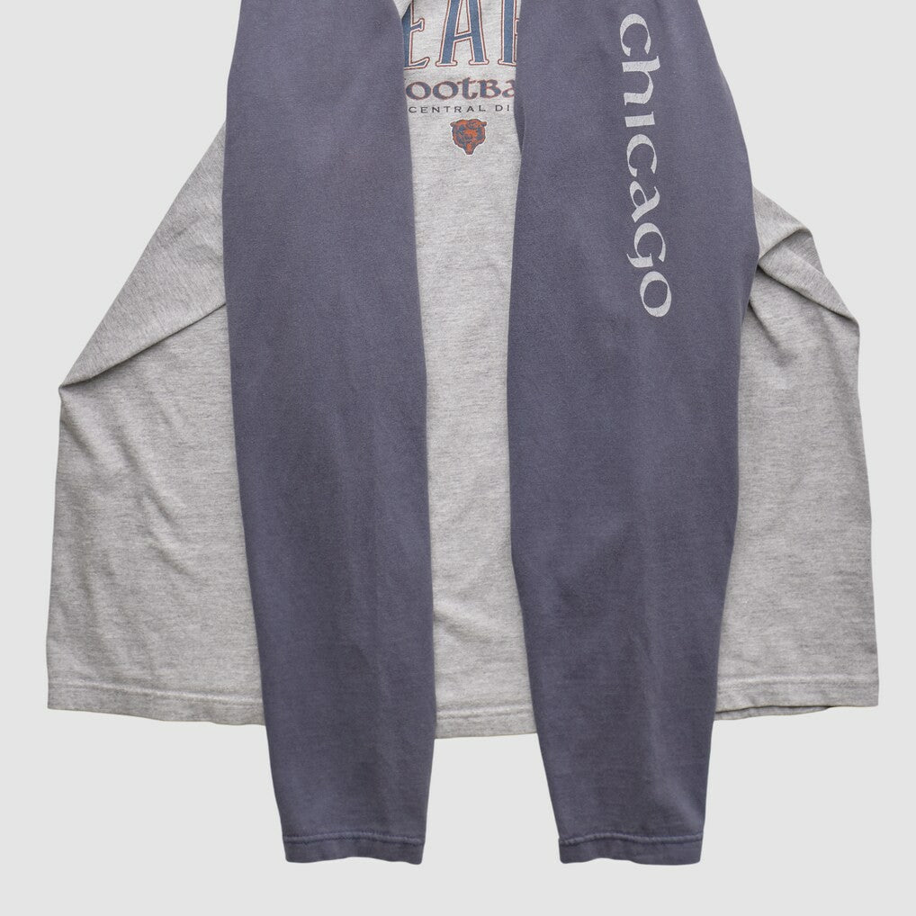 Chicago Bears NFL 2000s Long Sleeve T-shirt Heather Gray Vintage - Fanatics
