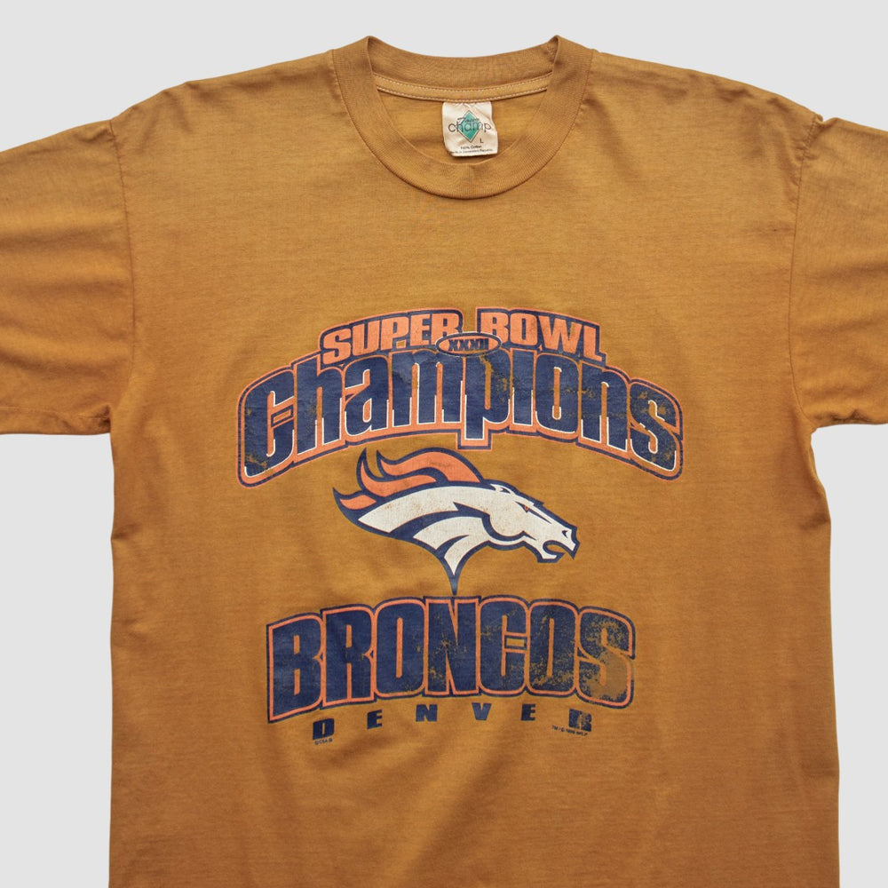 Denver Broncos Tour Champ 90s T-shirt Tan Vintage - Fanatics