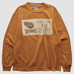 Tennessee Titans Champion 2000s Long Sleeve T-shirt Brown Vintage - Fanatics