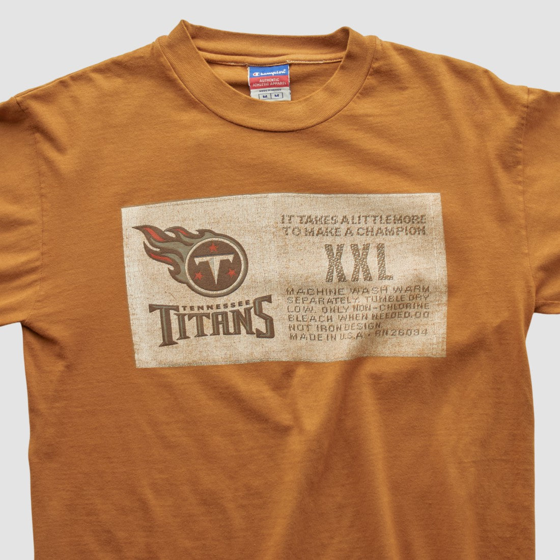 Tennessee Titans Champion 2000s Long Sleeve T-shirt Brown Vintage - Fanatics