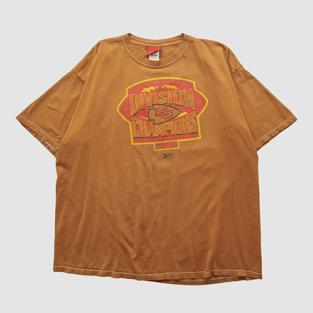 Kansas City Chiefs Reebok 2003 T-shirt Brown Vintage - Fanatics