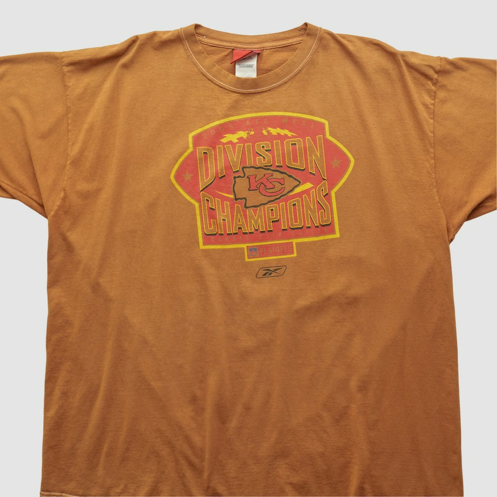 Kansas City Chiefs Reebok 2003 T-shirt Brown Vintage - Fanatics