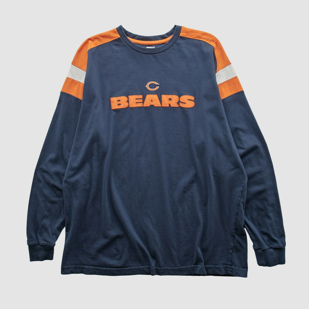 Chicago Bears NFL 2000s Long Sleeve T-shirt Navy Vintage - Fanatics