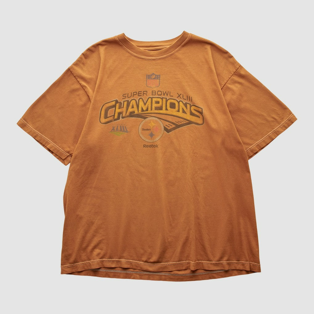 Pittsburgh Steelers Reebok 2009 T-shirt Orange Vintage - Fanatics