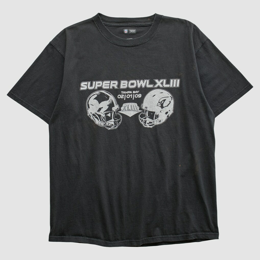 Superbowl XLIII NFL 2009 T-shirt Black Vintage - Fanatics