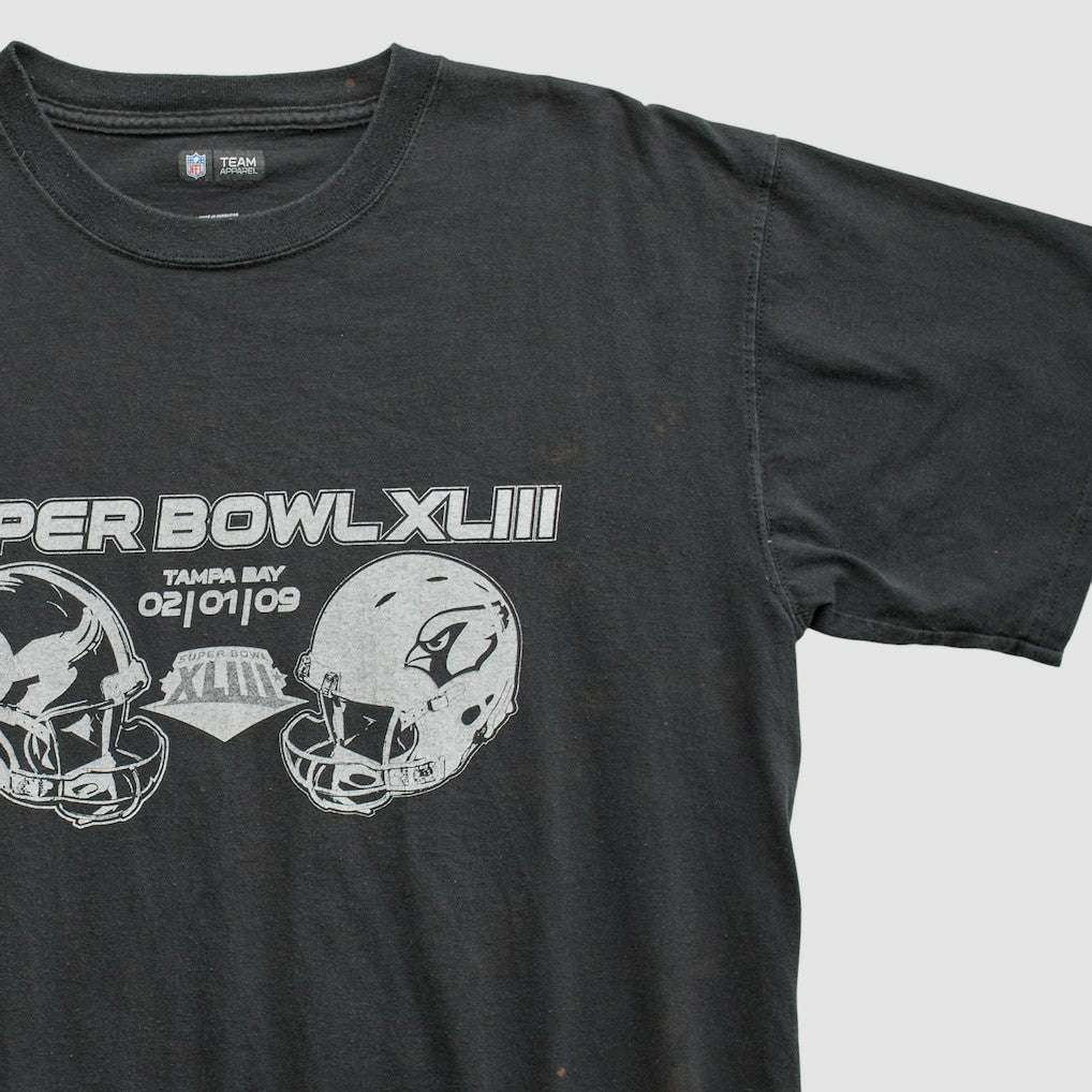 Superbowl XLIII NFL 2009 T-shirt Black Vintage - Fanatics