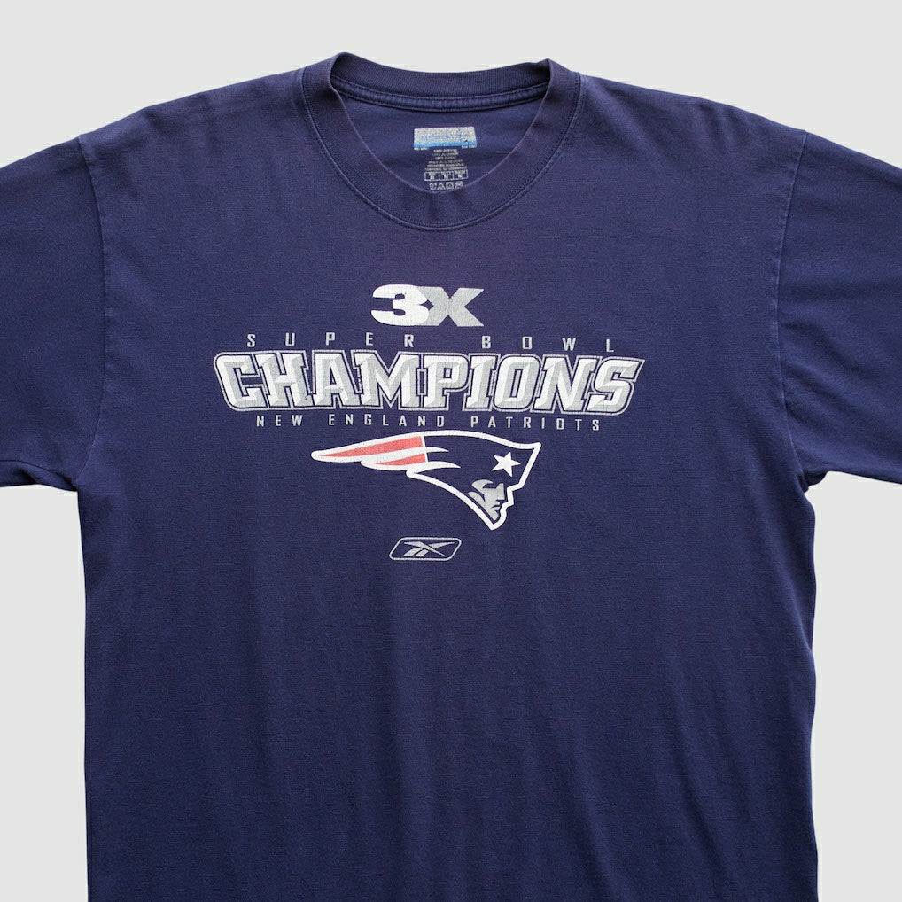 New England Patriots Reebok 2000s Long Sleeve T-shirt Navy Vintage - Fanatics